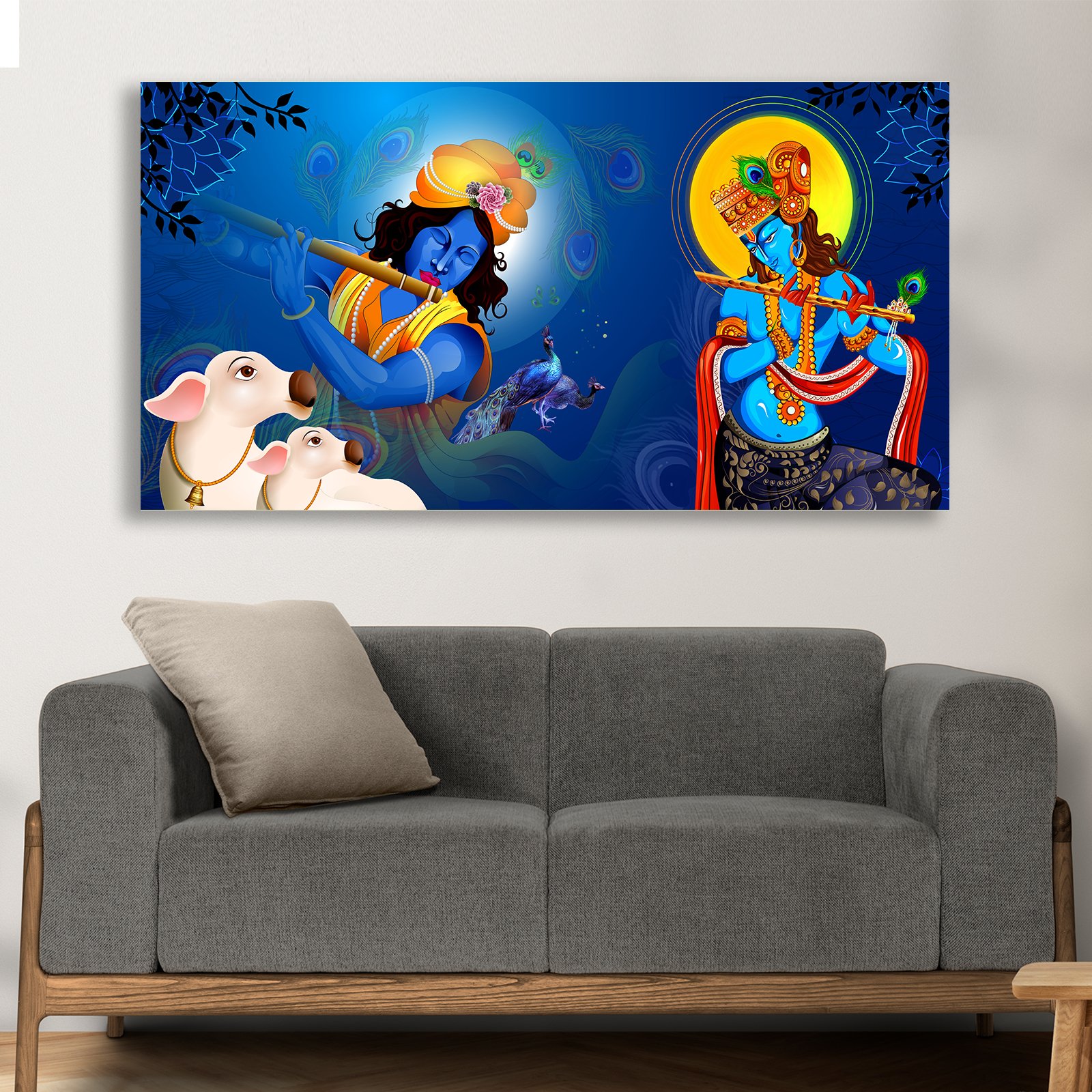 Krishna Ji Premium Canvas Wall Painting decorative masterpiece for home decor